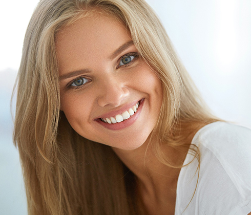 close up of woman smiling 