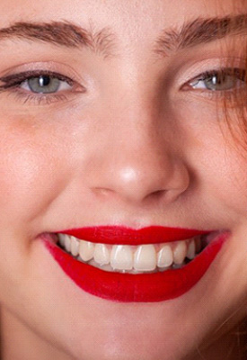 Close up of a woman’s smile